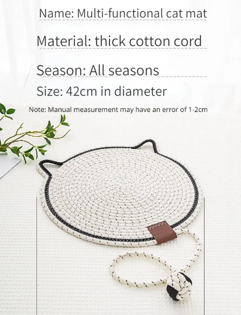 Woven Cotton Scratching Mat for Cats