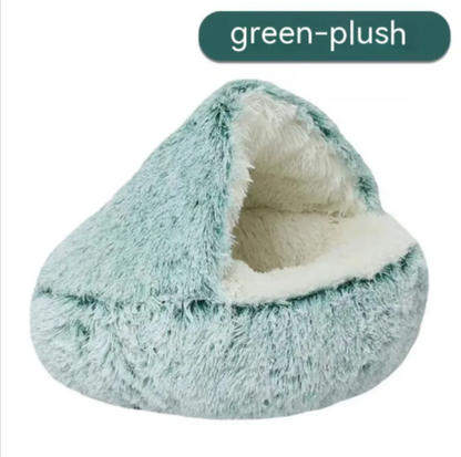 Semi-Closed Pet Bed – Cozy Year-Round Comfort