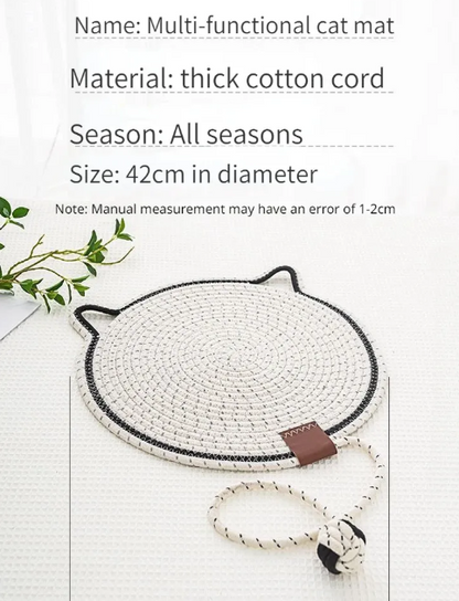Woven Cotton Scratching Mat for Cats