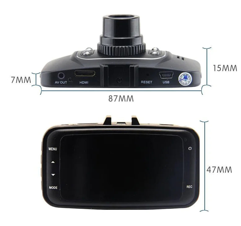 1080p HD Car Dashcam with Night Vision and Wide Angle