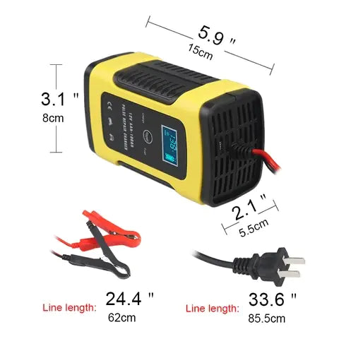 12V Smart Automatic Car Battery Charger